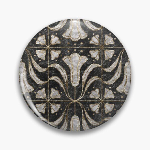 Item preview, Art Deco Marble Tile Floral. Bluebell flowers designed and sold by lents.