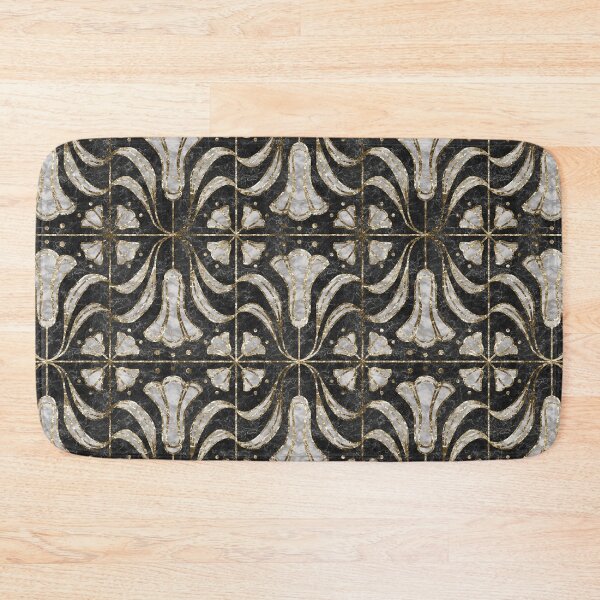 Item preview, Art Deco Marble Tile Floral. Bluebell flowers designed and sold by lents.