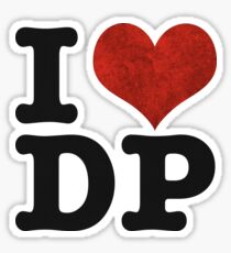 I heart DP on white Sticker