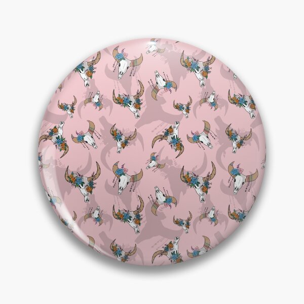 Item preview, Pink Buffalo Skull designed and sold by yfpatterndesign.