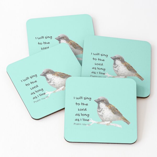 Item preview, Pretty Watercolour Bird And Bible Verse-Psalm 104:33 designed and sold by With Faith And Joy.
