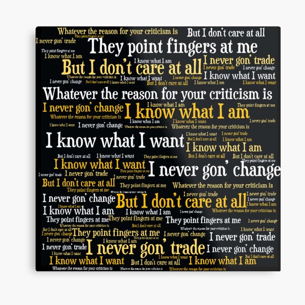 Bts Lyrics Metal Prints Redbubble