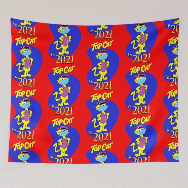 Item preview, Top Cat with Face mask in 2021 Retro designed and sold by Animals Retro.