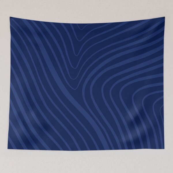 Item preview,  Amazing simple aesthetic dark blue lines designed and sold by Barolina.