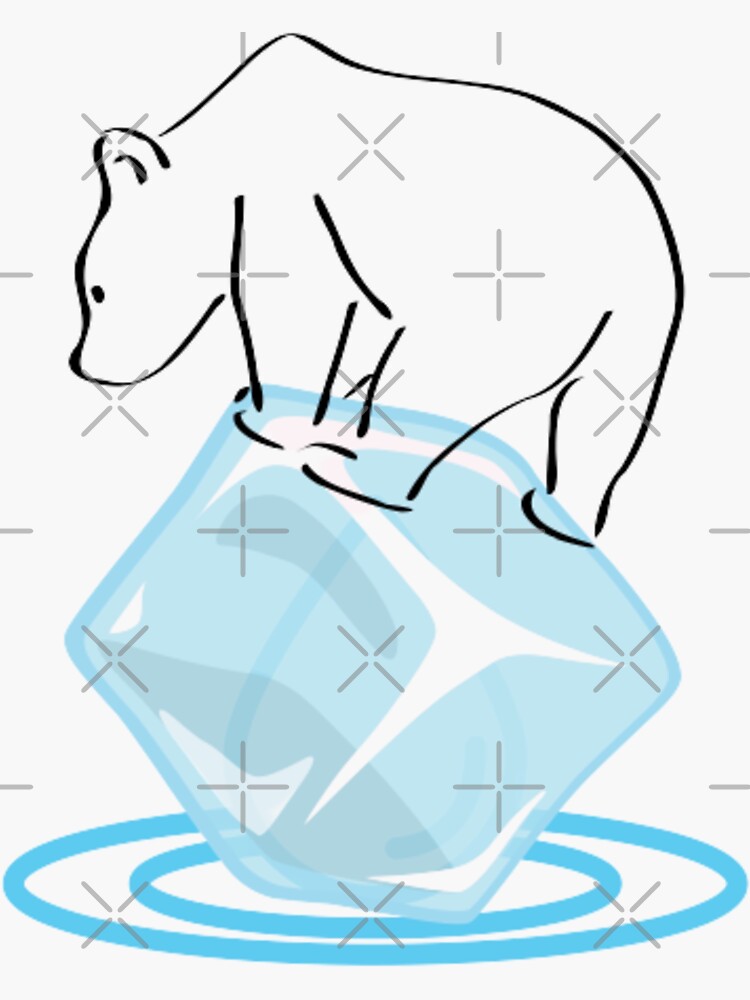 "Glaciers are polar bears' tears." Sticker by GGulSSunE Redbubble