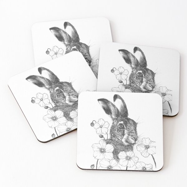 Item preview, Hare in flowers  designed and sold by Quartzdreamer.