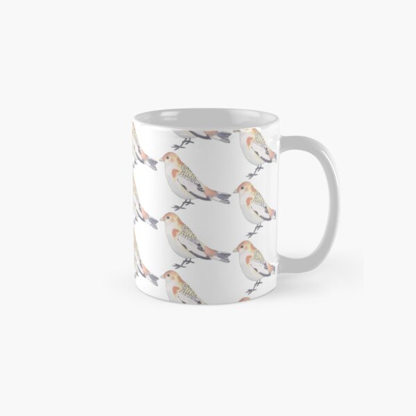 Item preview, Snow Bunting cute bird illustration wildlife art designed and sold by TheWaterBirds.
