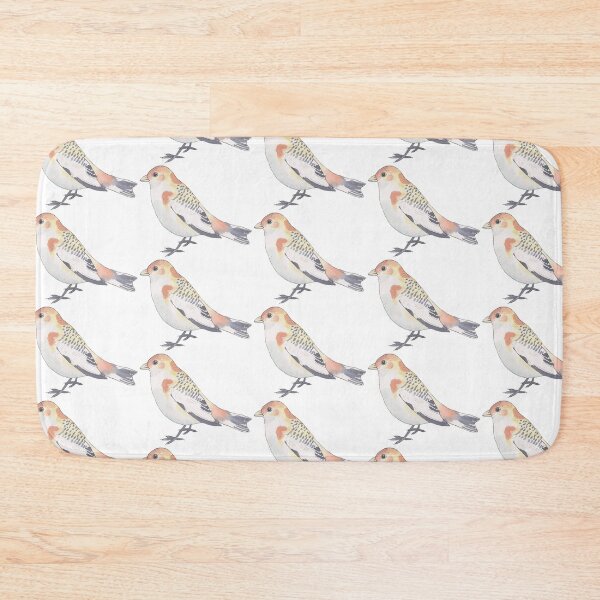Item preview, Snow Bunting cute bird illustration wildlife art designed and sold by TheWaterBirds.