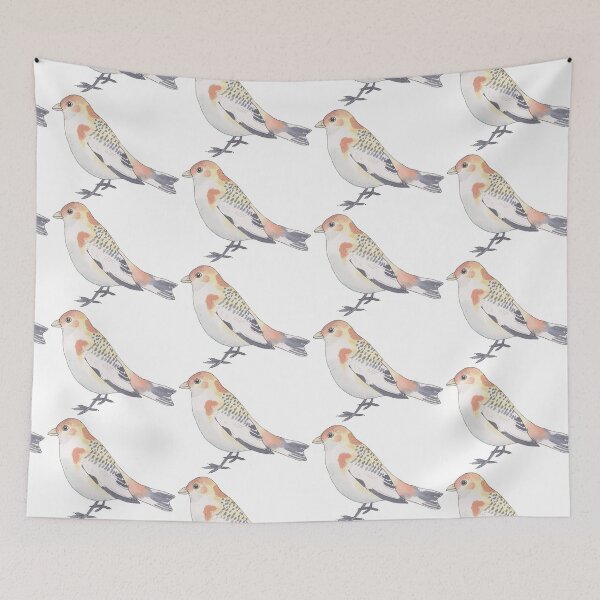 Item preview, Snow Bunting cute bird illustration wildlife art designed and sold by TheWaterBirds.