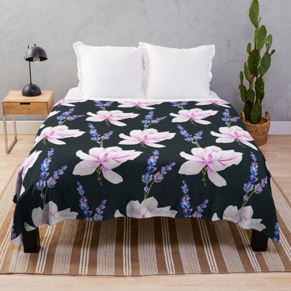 Item preview, Magnolia and lavender pattern designed and sold by fowons.