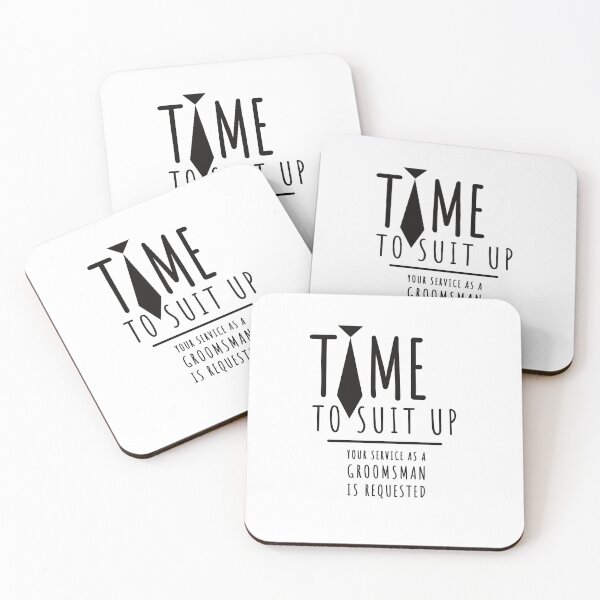 Item preview, time to suit up your service as a groomsman is requested cool wedding stuff  designed and sold by Tropical Blood.