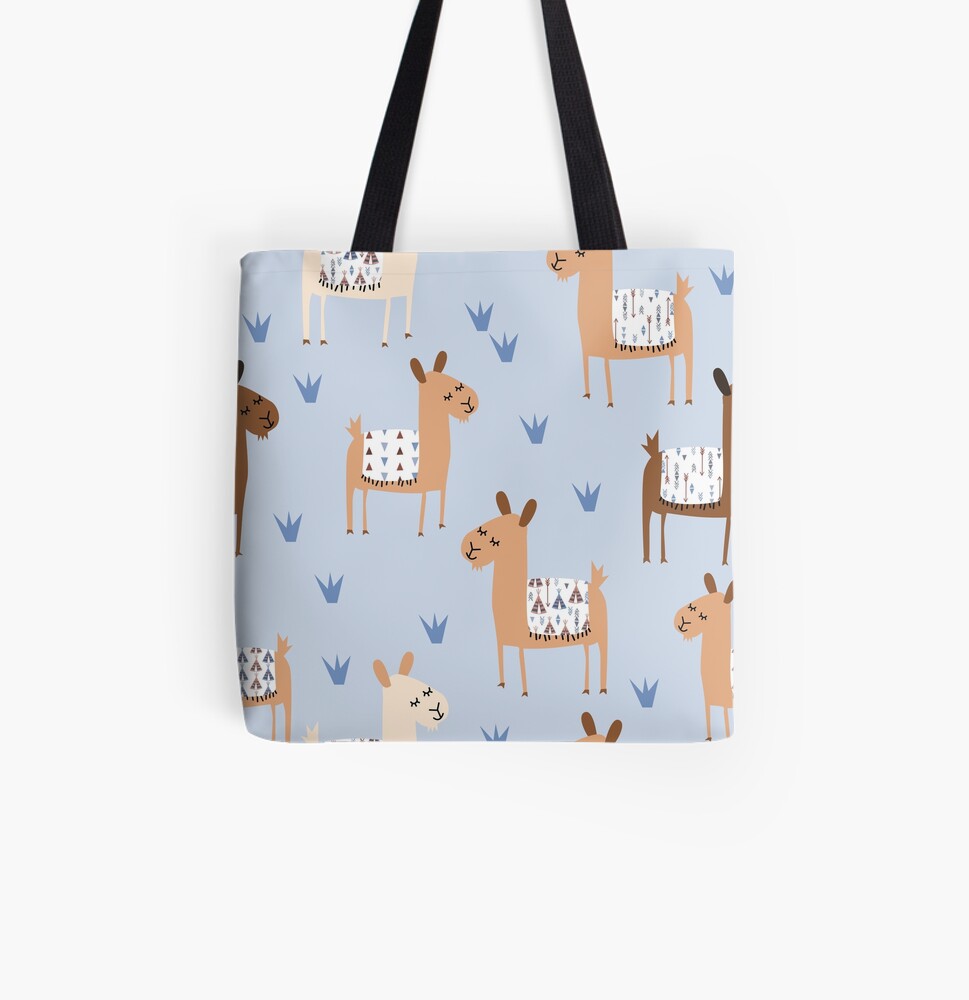 Alpaca All Over Print Tote Bag
