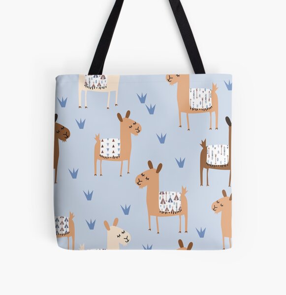 Alpaca All Over Print Tote Bag