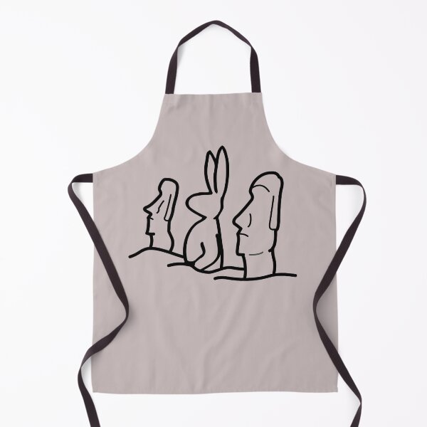 Item preview, Easter Humour - Bunny with Moai Easter Island Heads designed and sold by Schka.