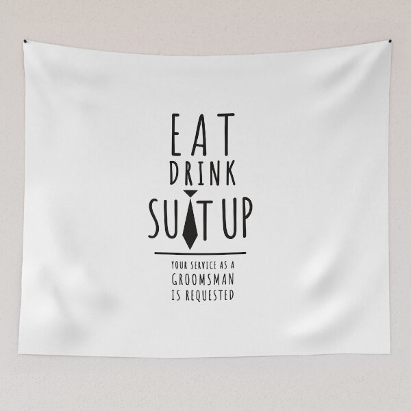 Item preview, GROOM WEDDING CARD EAT DRINK SUIT EAT UP WEDDING CARD WEDDING  designed and sold by Tropical Blood.