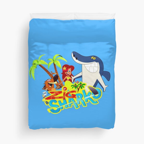 Zig and sharko cartoon exotic party Duvet Cover