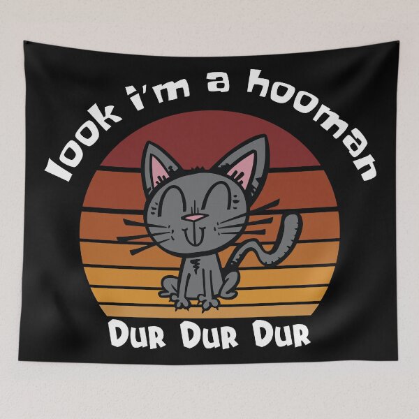 Item preview, LOOK I'M A HOOMAN RETRO SUNSET, FUNNY CAT designed and sold by magicos1.