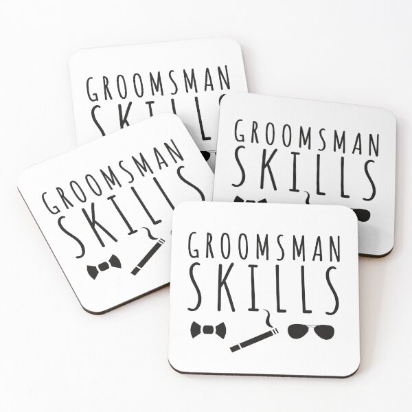 Item preview, GROOMSMAN SKILLS SKILL WEDDING BEST WEDDING GROOM MAN designed and sold by Tropical Blood.