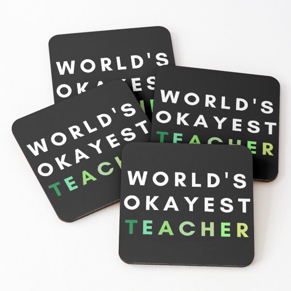 Item preview, World's Okayest Teacher designed and sold by Trisha Banlasan.