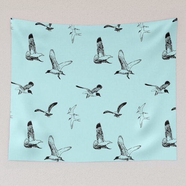 Item preview, Blue seagull beach ocean pattern designed and sold by TheWaterBirds.