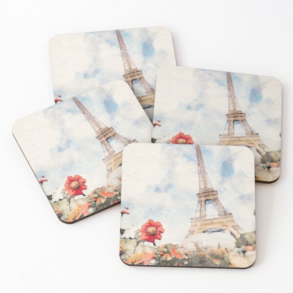 Aperçu de l'œuvre Tour Eiffel aquarelle créée et vendue par BorneowithLove.