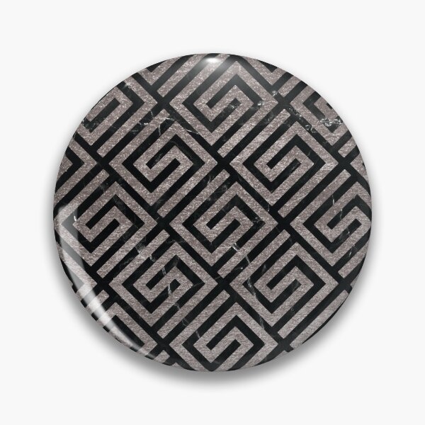 Item preview, Rose Gold Greek Key Pattern on Black Marble designed and sold by thelustrous.