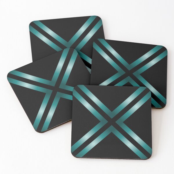 Item preview, Modern Black and Teal Gradient Stripes Patterns designed and sold by venella.