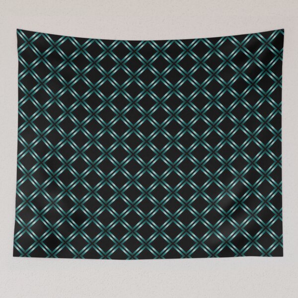 Item preview, Modern Black and Teal Gradient Stripes Patterns designed and sold by venella.