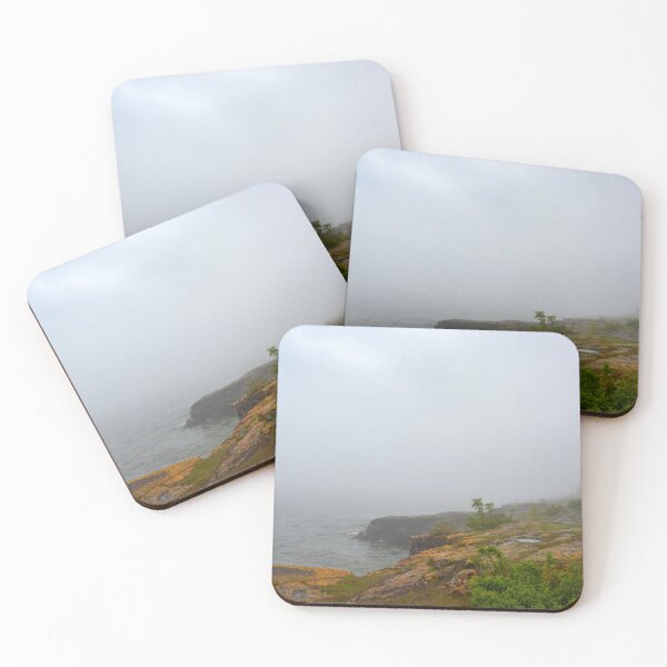 Item preview, Foggy Lake Superior, Bluefin Bay, Misty lake, Green & Yellow designed and sold by naturecdesigns.