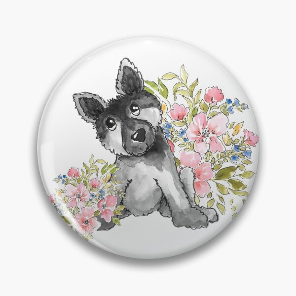 Item preview, Saludo floral pastor alemán designed and sold by WiMGcreative.