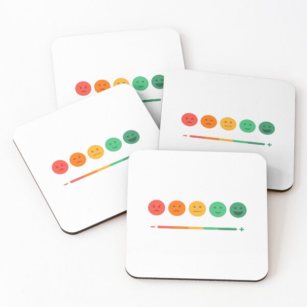 Item preview, Mood checker happy face angry worried bored sad negative positive emoticon faces designed and sold by MindChirp.