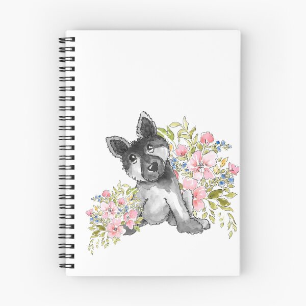 Aperçu de l'œuvre Salut floral de berger allemand créée et vendue par WiMGcreative.