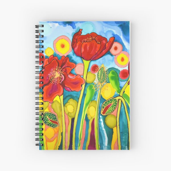 Red Poppies #3 Belize Spiral Notebook