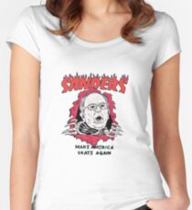 Bernie Sanders - Make America Skate Again Women's Fitted Scoop T-Shirt
