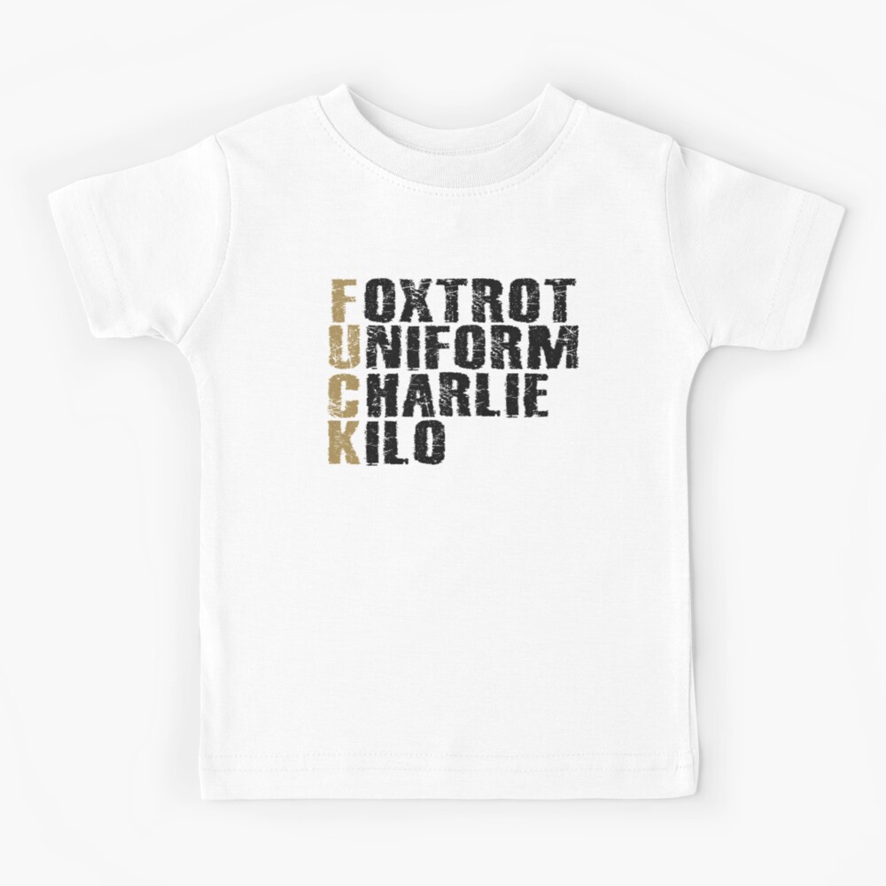 Phonetic Alphabet - FOXTROT UNIFORM CHARLIE KILO - Kids T-Shirt