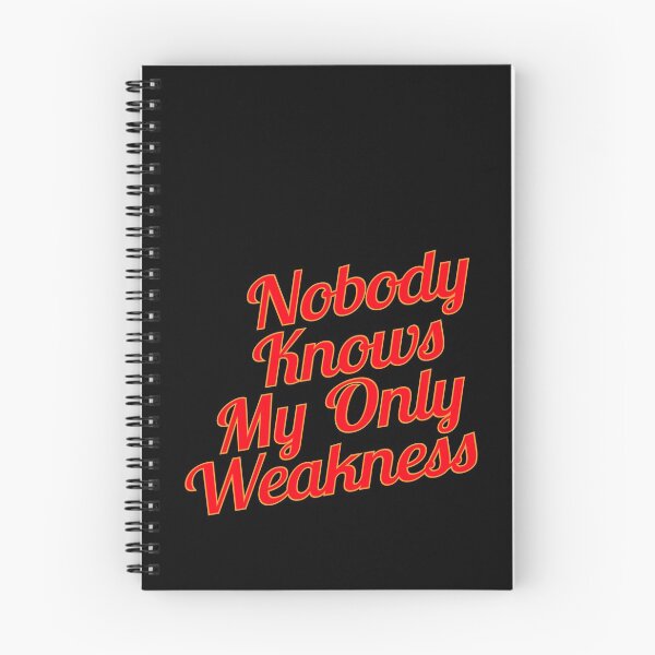Item preview,  Nobody Knows My Only Weakness designed and sold by metin1331.