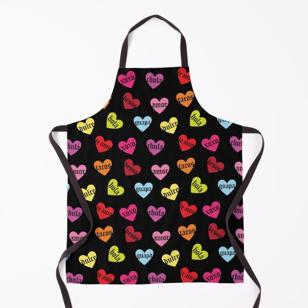Item preview, Cute Fun Bold Bright Old English Spanish Hearts Pattern designed and sold by TheCraftyDrunkCo.