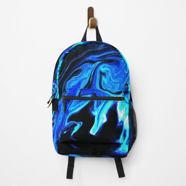Item preview, Abstract Pattern Holographic Distorted Liquid Oil Blue and Black designed and sold by InvestingRoad.