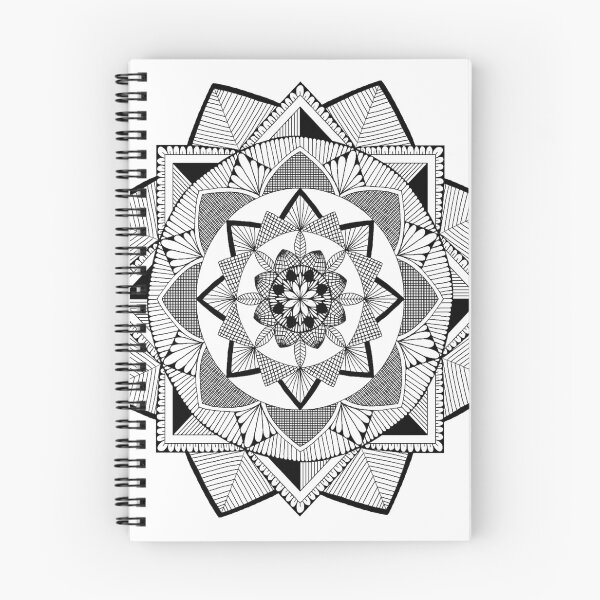 Item preview, geometric black white mandala designed and sold by annimandala08.
