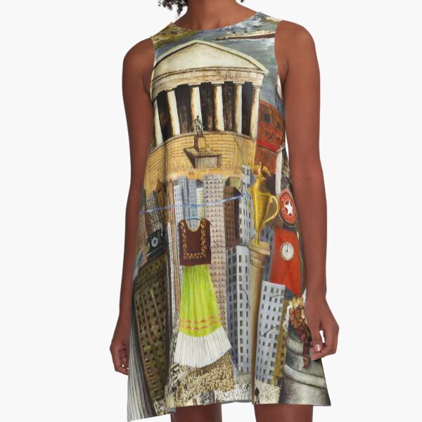 My Dress Hangs There by Frida Kahlo A-Line Dress