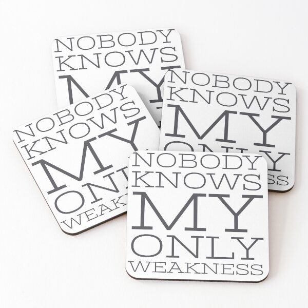 Item preview, Nobody Knows My Only Weakness- White designed and sold by Designs By YL.