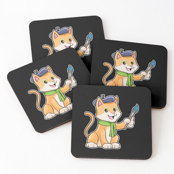 Item preview, Cat as Painter with Brush & Scarf designed and sold by Snabdesign84.