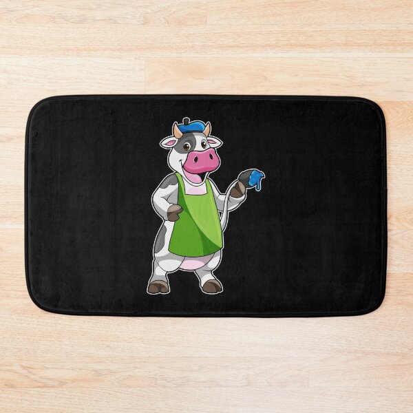 Item preview, Cow as Painter with Paint & Apron designed and sold by Snabdesign84.