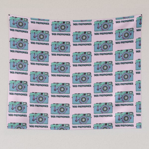 Item preview, 90s Memories - Blue Green and Pink Film Camera - Design for Teens and 90s Kids designed and sold by SteamParliament.