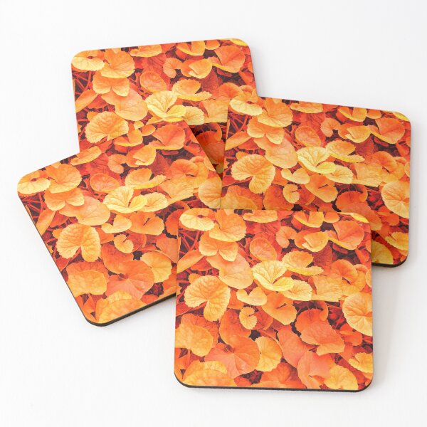 Item preview, Orange small heart shaped leaves in nature designed and sold by FCEalin.