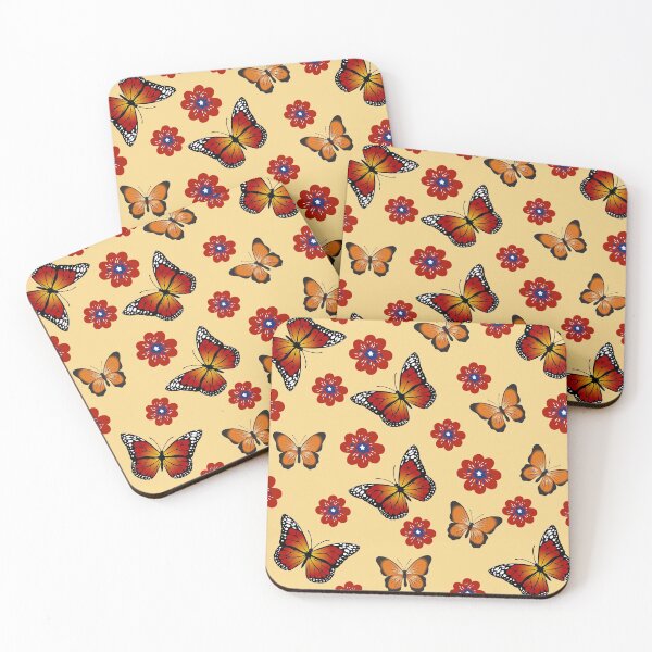 Item preview, Dancing Butterflies and Red Flowers designed and sold by BhavyaBathla.