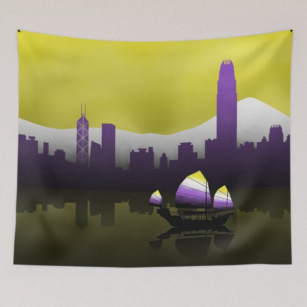 Item preview, Non Binary Hong Kong Skyline 2 designed and sold by Scarlet Sung.