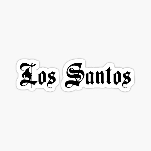 los santos customs Sticker for Sale by Rebass