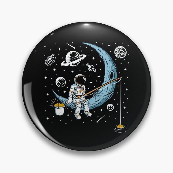 Item preview, Astronaut Fishing Bitcoin Cryptocurrency - Funny Crypto Moon designed and sold by Dressed For  Duty.