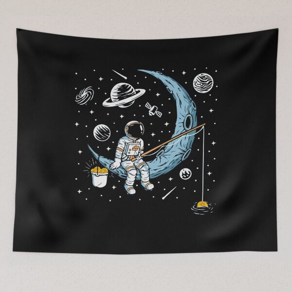 Item preview, Astronaut Fishing Bitcoin Cryptocurrency - Funny Crypto Moon designed and sold by Dressed For  Duty.
